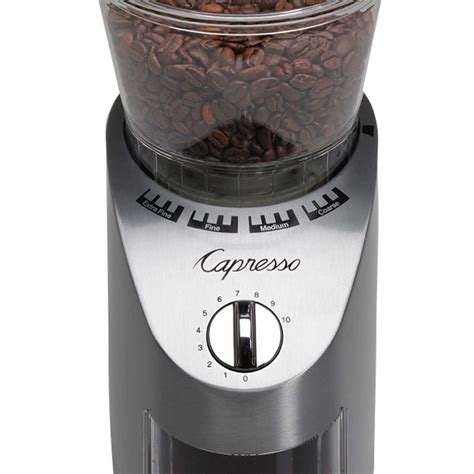 capresso metal die-cast housing conical burr coffee grinder|Capresso 560infinity conical burr grinder.